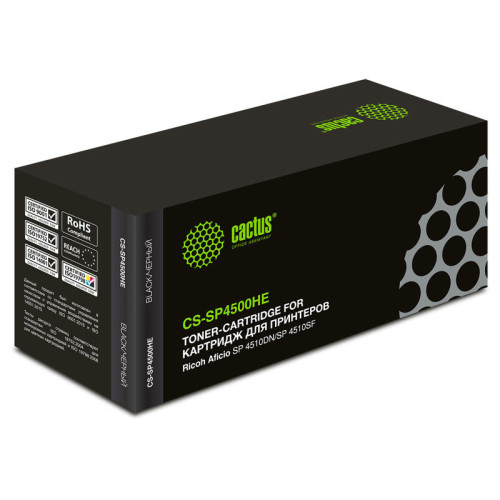 -/ Картридж лазерный Cactus CS-SP4500HE 407318 черный (12000стр.) для Ricoh Aficio SP 4510DN/SP 4510SF