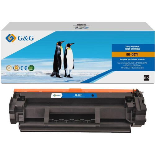 Картридж лазерный G&G GG-C071 071 черный (1200стр.) для Canon imageCLASS LBP122dw(NA)/i-SENSYS LBP122dw/MF275dw/MF272dw(EUR)