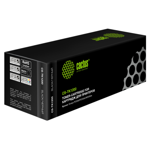 -/ Картридж лазерный Cactus CS-TK1200 TK-1200 черный (3000стр.) для Kyocera Ecosys P2335d/P2335dn/P2335