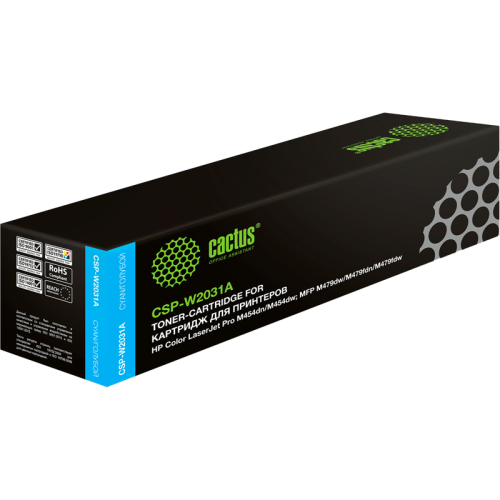 -/ Картридж лазерный Cactus CSP-W2031A 415A голубой (2100стр.) для HP LJ M454/MFP M479