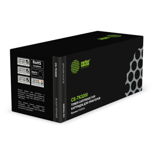 -/ Картридж лазерный Cactus CS-TK3200 TK-3200 черный (40000стр.) для Kyocera P3260dn