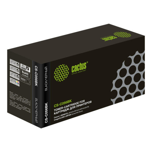 -/ Картридж лазерный Cactus CS-C056BK 056BK черный (10000стр.) для Canon i-SENSYS LBP325x/MF542x/MF543x