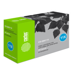 -/ Картридж лазерный Cactus CS-Q6511X Q6511X черный (12000стр.) для HP LJ 2410/2420/2420DN/2430