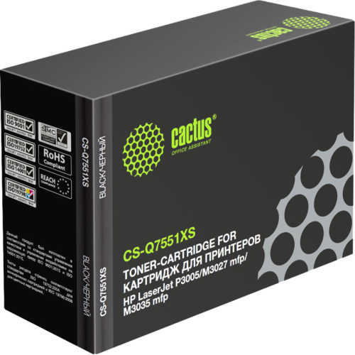 -/ Картридж лазерный Cactus CS-Q7551XS Q7551X черный (13000стр.) для HP LJ P3005/M3027/M3035 -/ Картридж лазерный Cactus CS-Q7551XS Q7551X черный (13000стр.) для HP LJ P3005/M3027/M3035