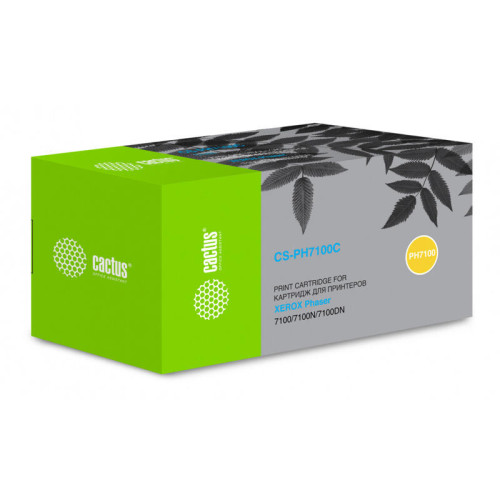 -/ Картридж лазерный Cactus CS-PH7100C 106R02606 голубой (4500стр.) для Xerox Phaser 7100/7100N/7100DN
