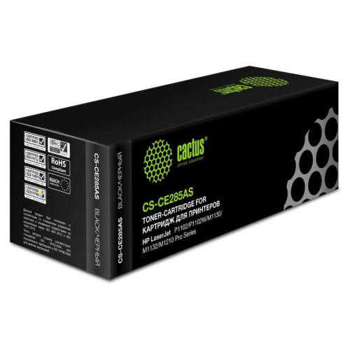Картридж лазерный Cactus CS-CE285AS-6 CE285AS черный (1600стр.) для HP LJ P1102/P1102W/M1130/M1132 с чипом
