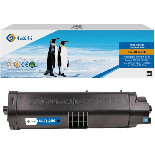 Картридж лазерный G&G GG-TK1200L черный (11000стр.) для Kyocera ECOSYS P2335d/P2335dn/P2335dw/M2235dn/M2735dn/M2835dw с чипом Картридж лазерный G&G GG-TK1200L черный (11000стр.) для Kyocera ECOSYS P2335d/P2335dn/P2335dw/M2235dn/M2735dn/M2835dw с чипом