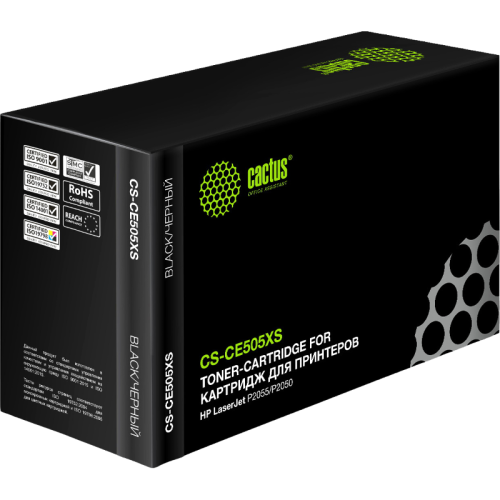 -/ Картридж лазерный Cactus CS-CE505XS CE505X черный (6500стр.) для HP LaserJet P2050 LaserJet P2055 La -/ Картридж лазерный Cactus CS-CE505XS CE505X черный (6500стр.) для HP LaserJet P2050 LaserJet P2055 La
