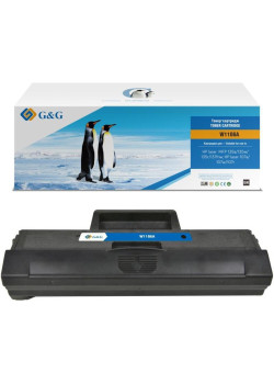Тонер-картридж G&G GG-W1106A черный, 1000 стр., для HP Laser 107a/107r/107w/135a MFP/135r MFP/135w MFP/137fnw MFP