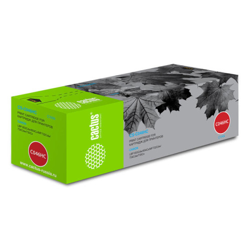 -/ Картридж лазерный Cactus CS-C046HC 046 H C голубой (5000стр.) для Canon LBP 653Cdw/654Cx/MF732Cdw/73