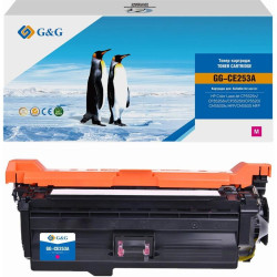 Тонер-картридж G&G GG-CE253A CE253A пурпурный, 7000 стр., для HP Color LaserJet CP3525n/CP3525dn/CP3525X/CP3520/CM3530fs MFP/CM3530 MFP