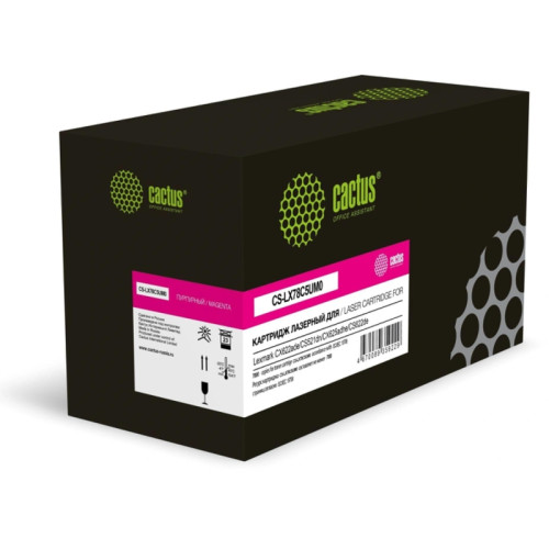 Картридж лазерный Cactus CS-LX78C5UM0 78C5UM0/78C5UME пурпурный (7000стр.) для Lexmark CX421/CX622ade/CS521dn/CX625adhe/CS622de с чипом