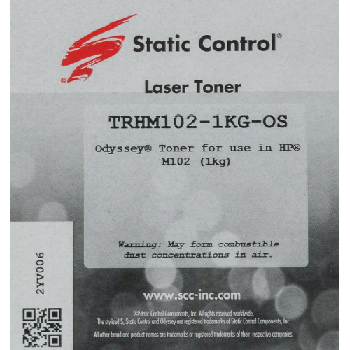 Тонер Static Control TRHM102-1KG-OS черный, 1000 гр., для HP LaserJet M104/M132