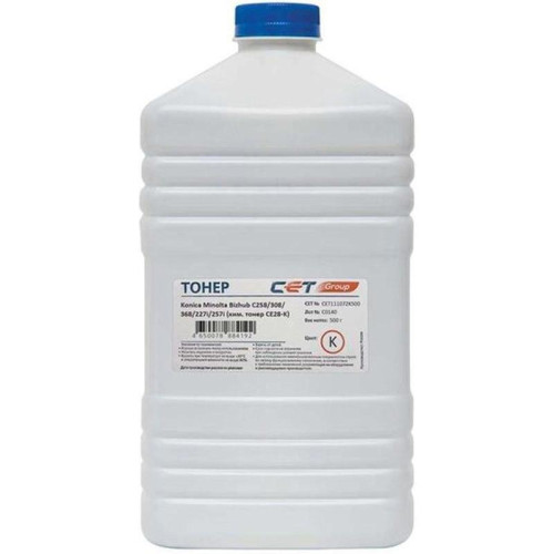 Тонер CET CE28-K CET111072K500 черный, 500 гр., для Konica Minolta bizhub C258/308/368/227i/257i
