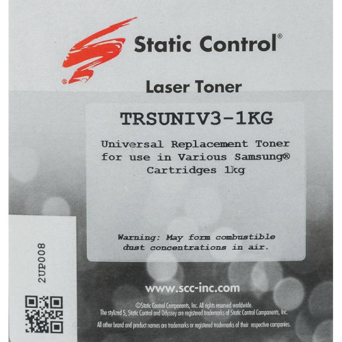 Тонер Static Control TRSUNIV3-1KG черный, 1000 гр., для Samsung ML2160/SCX3400/M2020/M2070 Тонер Static Control TRSUNIV3-1KG черный, 1000 гр., для Samsung ML2160/SCX3400/M2020/M2070