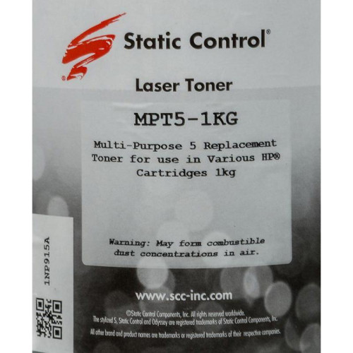Тонер Static Control MPT5-1KG черный, 1000 гр., для HP LaserJet1200/4100/5000