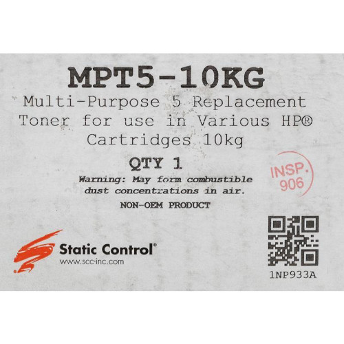 Тонер Static Control MPT5-10KG черный, 10000 гр., для HP LaserJet1200/4100/5000 Тонер Static Control MPT5-10KG черный, 10000 гр., для HP LaserJet1200/4100/5000