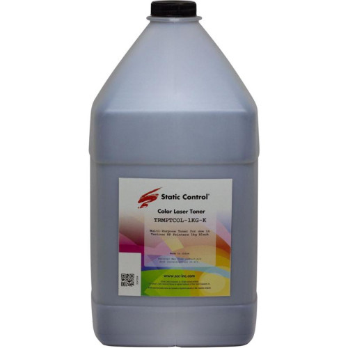 Тонер Static Control TRMPTCOL-1KG-K черный, 1000 гр., для HP Color LaserJetCP1515/Canon MF8330