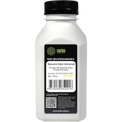 Тонер Cactus CS-TKYCU2Y-LT-100 желтый флакон 100гр. для принтера Kyocera Color Universal TK-52xx/TK-54xx/TK-83xx/TK-85xx/TK-88xx