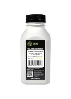 Тонер Cactus CS-TKYCU2Y-LT-100 желтый флакон 100гр. для принтера Kyocera Color Universal TK-52xx/TK-54xx/TK-83xx/TK-85xx/TK-88xx