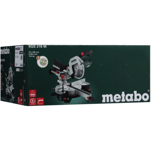 Торцовочная пила Metabo KGS 216 M Set 1500Вт 5000об/мин d=216мм