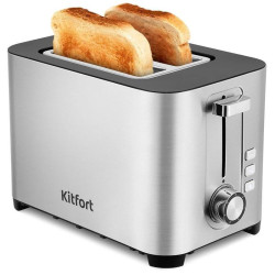 Тостер Kitfort КТ-6099 850Вт нержавеющая сталь/черный