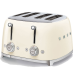 Тостер на 4 ломтика, Цвет кремовый; Функции: подогрев, размораживание, багель; 6 уровней поджаривания; Съемный поддон для крошек. Тостер на 4 ломтика, Цвет кремовый; Функции: подогрев, размораживание, багель; 6 уровней поджаривания; Съемный поддон для крошек.