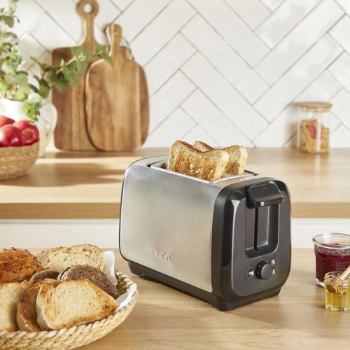 Тостер Tefal Express Metal TT5S1DE0 1200Вт серебристый/черный Тостер Tefal Express Metal TT5S1DE0 1200Вт серебристый/черный