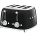 Тостер на 4 ломтика, Цвет черный; Функции: подогрев, размораживание, багель; 6 уровней поджаривания; Съемный поддон для крошек. Тостер на 4 ломтика, Цвет черный; Функции: подогрев, размораживание, багель; 6 уровней поджаривания; Съемный поддон для крошек.