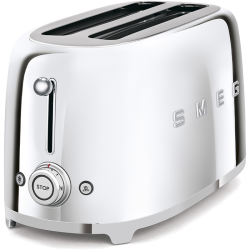 Стиль 50-х г.г, 4 ломтика, корпус из нержавеющей стали, 6 уровней поджаривания, хром