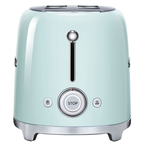 Стиль 50-х г.г, 4 ломтика, корпус из нержавеющей стали, 6 уровней поджаривания, зеленый