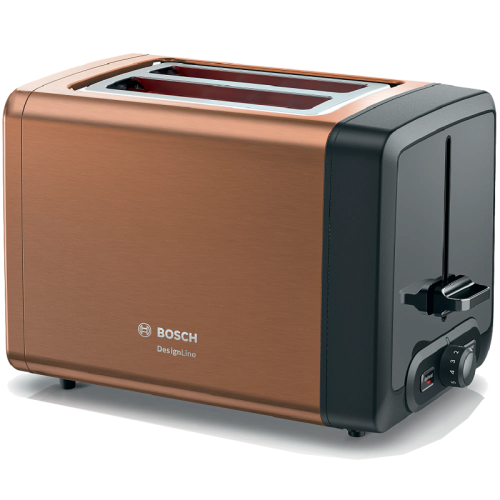 Тостер Bosch TAT4P429 Тостер, DesignLine, 2 отделения, цвет коричневый/черный