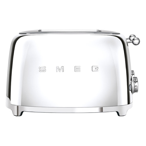 Тостер на 4 ломтика, Цвет хром; Функции: подогрев, размораживание, багель; 6 уровней поджаривания; Съемный поддон для крошек.