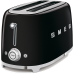 Стиль 50-х г.г, 4 ломтика, корпус из нержавеющей стали, 6 уровней поджаривания, черный
