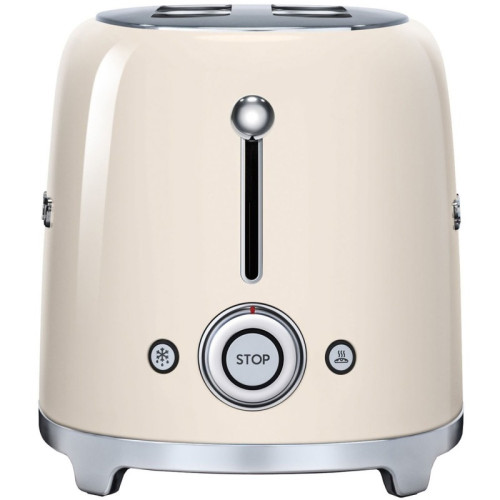 Стиль 50-х г.г, 4 ломтика, корпус из нержавеющей стали, 6 уровней поджаривания, кремовый