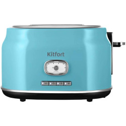 Тостер Kitfort КТ-6455 815Вт голубой/серебристый