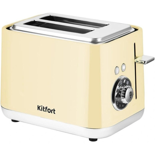 Тостер Kitfort КТ-6558 815Вт бежевый/стальной