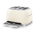Тостер на 4 ломтика, Цвет кремовый; Функции: подогрев, размораживание, багель; 6 уровней поджаривания; Съемный поддон для крошек. Тостер на 4 ломтика, Цвет кремовый; Функции: подогрев, размораживание, багель; 6 уровней поджаривания; Съемный поддон для крошек.