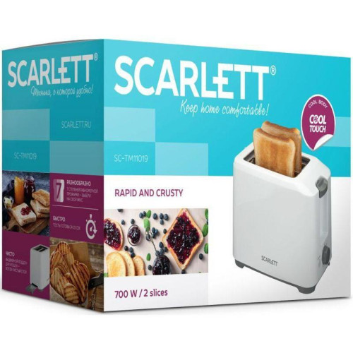 Тостер Scarlett SC-TM11019 700Вт белый Тостер Scarlett SC-TM11019 700Вт белый