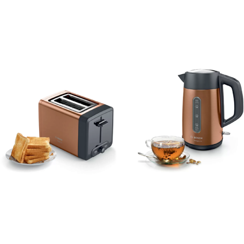 Тостер Bosch TAT4P429 Тостер, DesignLine, 2 отделения, цвет коричневый/черный