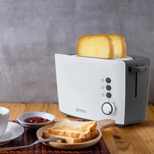 Тостер Vitek VT-7166 800Вт черный/белый