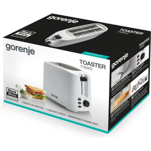 Тостер Gorenje T700XG 850Вт белый