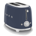 Тостер SMEG, Стиль 50-х г.г, 2 ломтика, корпус из нержавеющей стали, 6 уровней поджаривания, подогрев, размораживание, цвет темно-синий Тостер SMEG, Стиль 50-х г.г, 2 ломтика, корпус из нержавеющей стали, 6 уровней поджаривания, подогрев, размораживание, цвет темно-синий