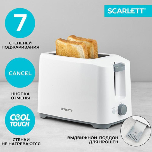 Тостер Scarlett SC-TM11019 700Вт белый Тостер Scarlett SC-TM11019 700Вт белый