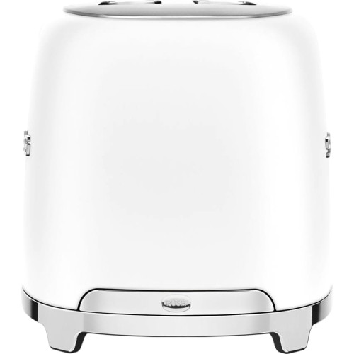 Стиль 50-х г.г, 2 ломтика, корпус из нержавеющей стали, 6 уровней поджаривания, белый матовый