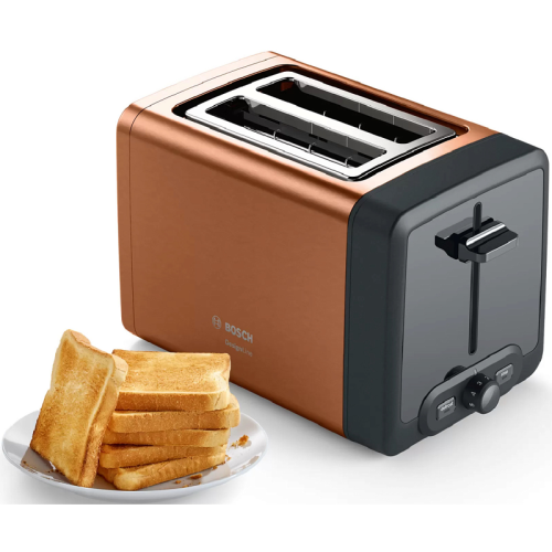 Тостер Bosch TAT4P429 Тостер, DesignLine, 2 отделения, цвет коричневый/черный