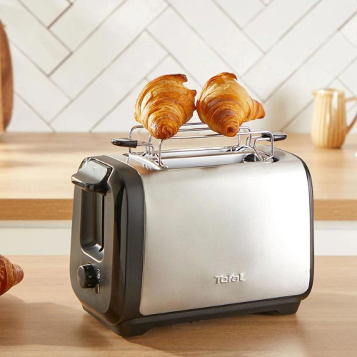 Тостер Tefal Express Metal TT5S1DE0 1200Вт серебристый/черный Тостер Tefal Express Metal TT5S1DE0 1200Вт серебристый/черный