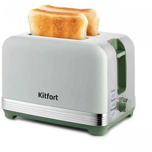 Тостер Kitfort КТ-6070 930Вт фисташковый/серебристый