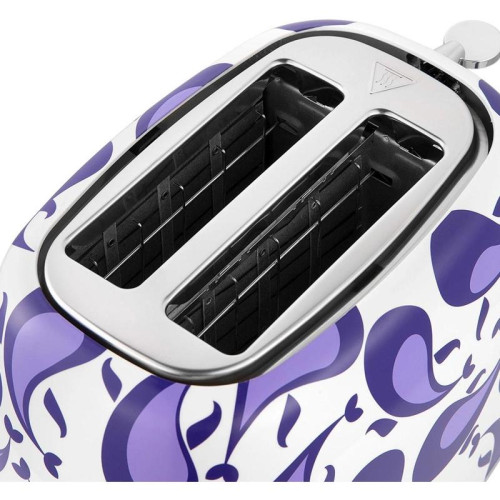 Тостер Kitfort КТ-6863 1080Вт белый/фиолетовый