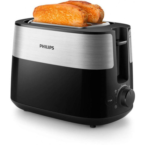 Тостер Philips HD2516 830Вт черный/стальной